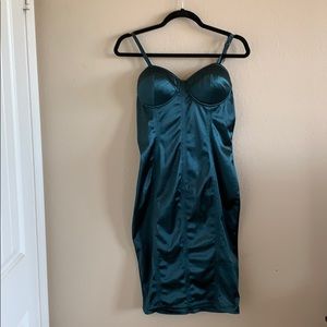 Deep green dress